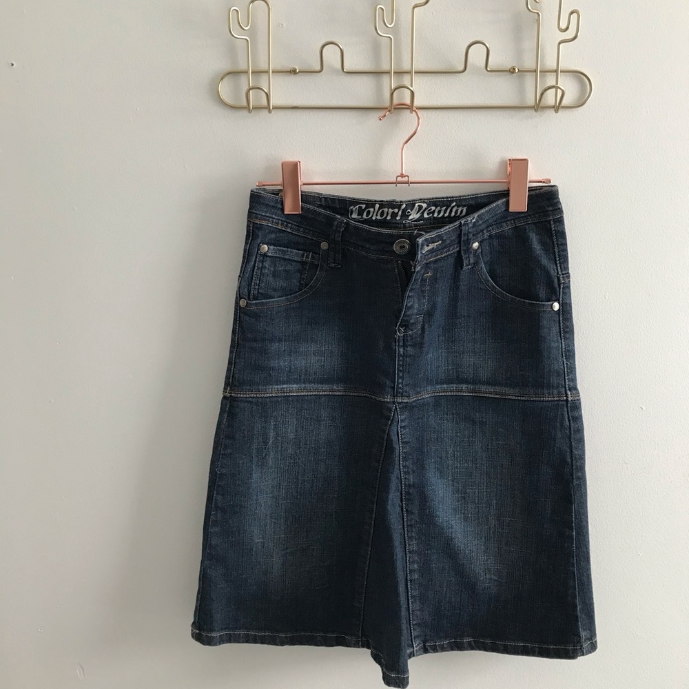 Colori Retro Denim Skirt